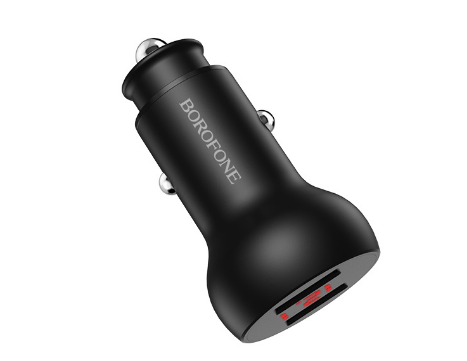 

Автомобильное зарядное устройство Borofone BZ9A Wise route, 2USB, 3.1A, черный, BZ9A Wise route