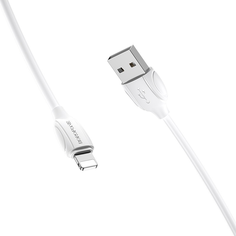 

Кабель USB-Lightning 8-pin, 1м, белый Borofone BX19 Benefit (6931474701763), BX19