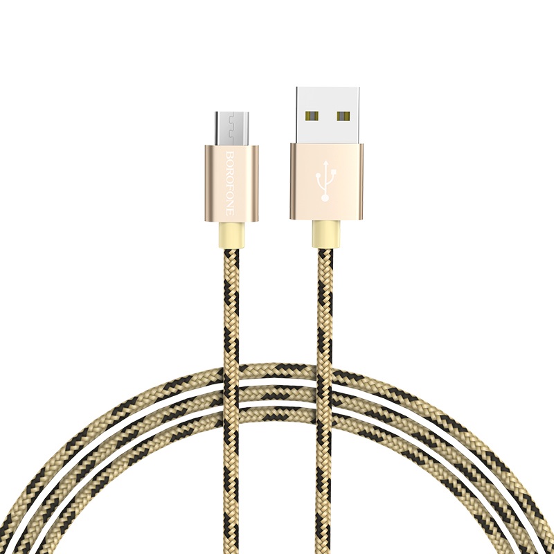 

Кабель USB-Micro USB, 2.4A, 1м, золотистый Borofone BX24 Ring, BX24 Ring