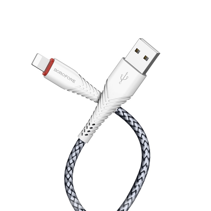 

Кабель USB-Lightning 8-pin, 1м, белый Borofone BX25 Powerful (03460), BX25 Powerful