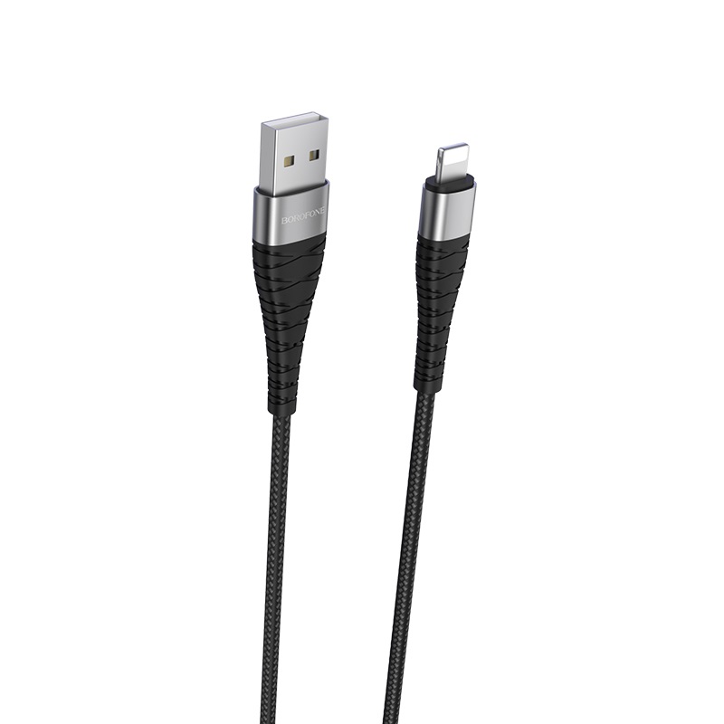 

Кабель USB-Lightning 8-pin, 3A, 1м, черный Borofone BX32 Munificent (10413), BX32