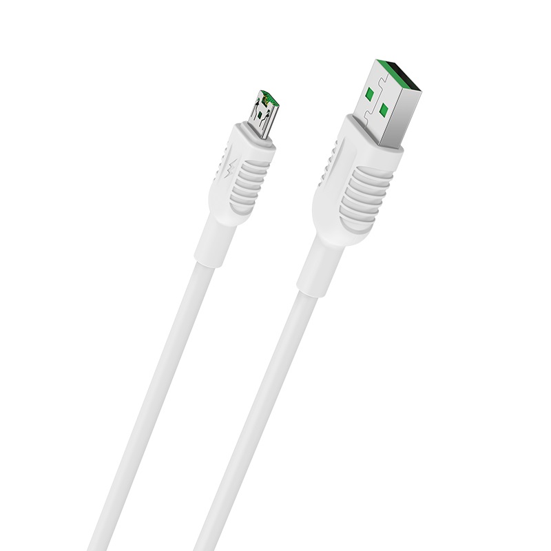 

Кабель USB-Micro USB, 4A, 1.2м, белый Borofone BX33 Billow Flash (10697), BX33 Billow Flash