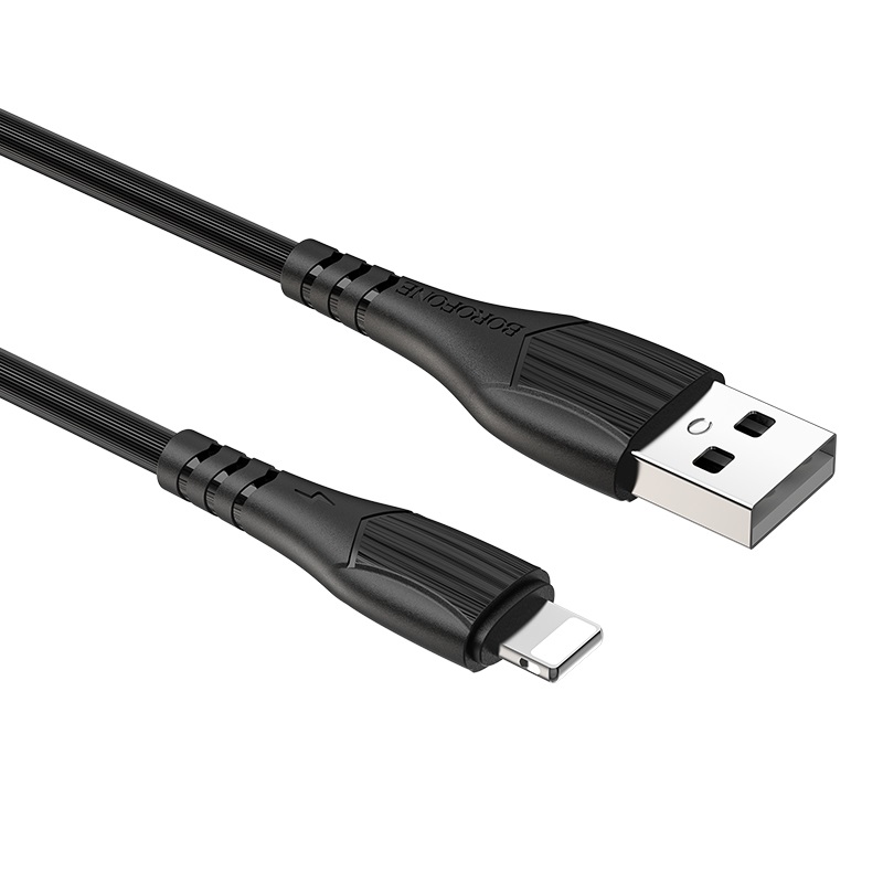 

Кабель USB-Lightning 8-pin, 1м, черный Borofone BX37 Wieldy (20856), BX37
