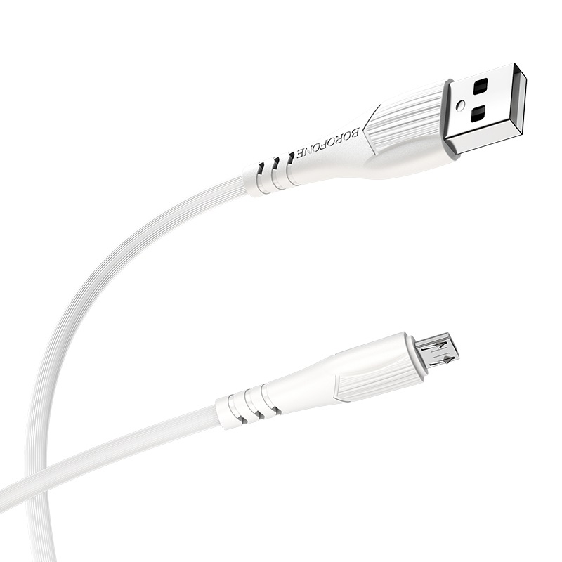 

Кабель USB-Micro USB, 2.4A, 1м, белый Borofone BX37 Wieldy (20887), BX37 Wieldy