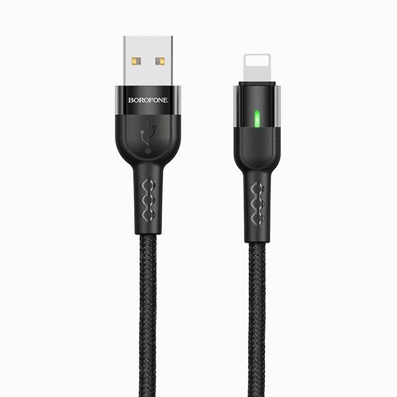 

Кабель USB-Lightning 8-pin, 2.4A, 1.2м, черный Borofone Starlight BU17 (32424), BU17