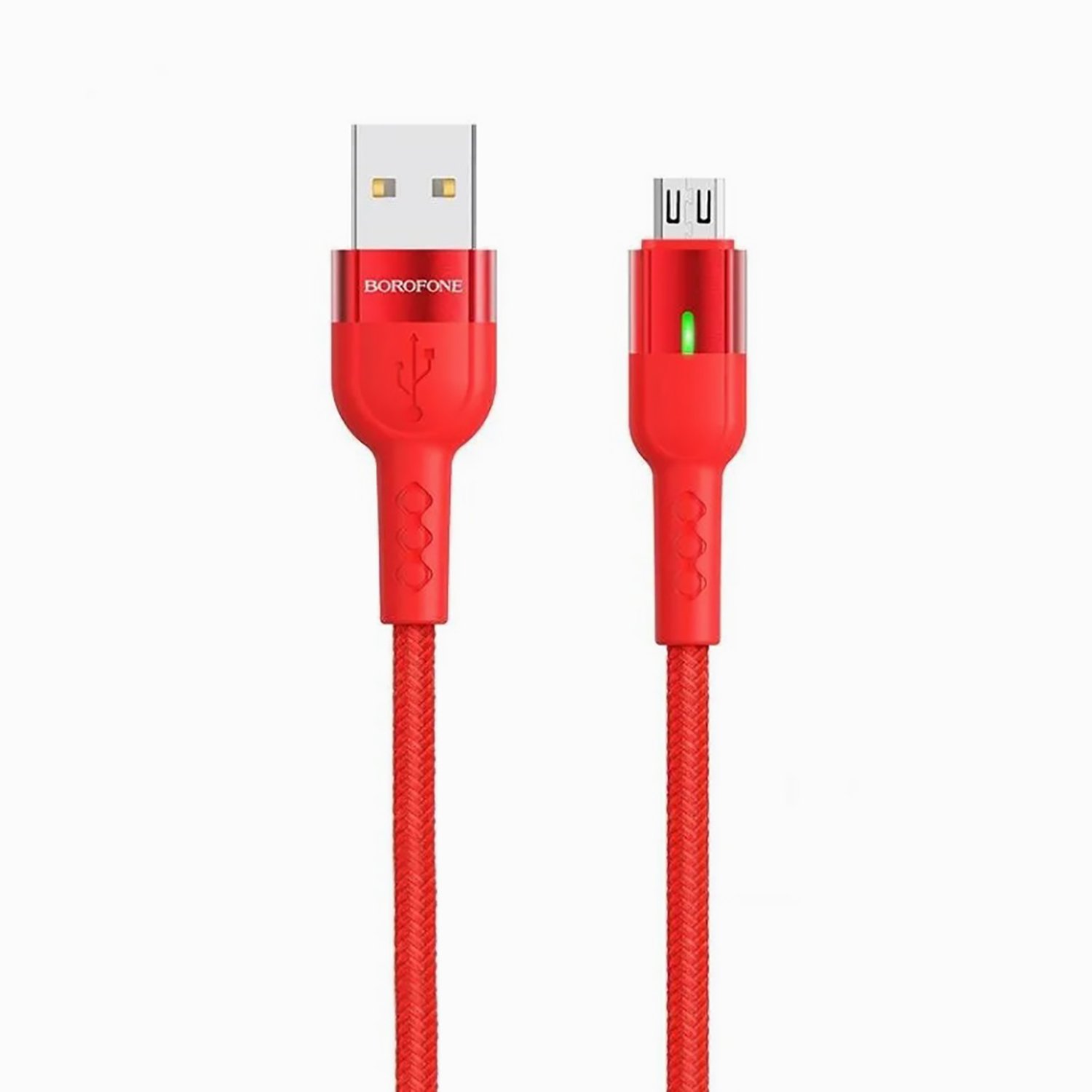 

Кабель USB 2.0(Am)-Micro USB 2.0(Bm), 2.4A, 1.2м, красный Borofone Starlight BU17, BU17