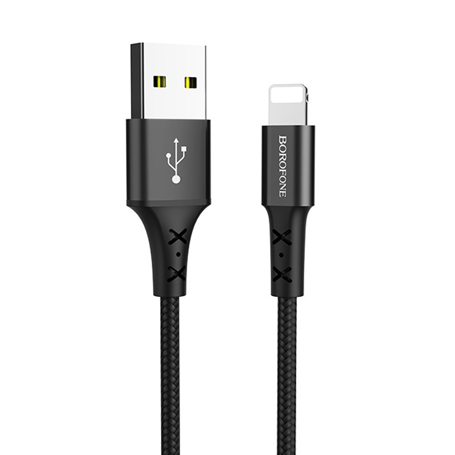 

Кабель USB-Lightning 8-pin, 2A, 1м, черный Borofone Enjoy BX20, BX20