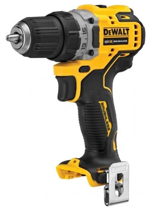 Дрель-шуруповерт DeWALT DCD701N-XJ, аккумуляторный, 57.5 Н·м, 1500 об/мин, Li-Ion, быстрозажимной патрон, кейс, 870г поставляется без аккумуляторов и зарядного устройства