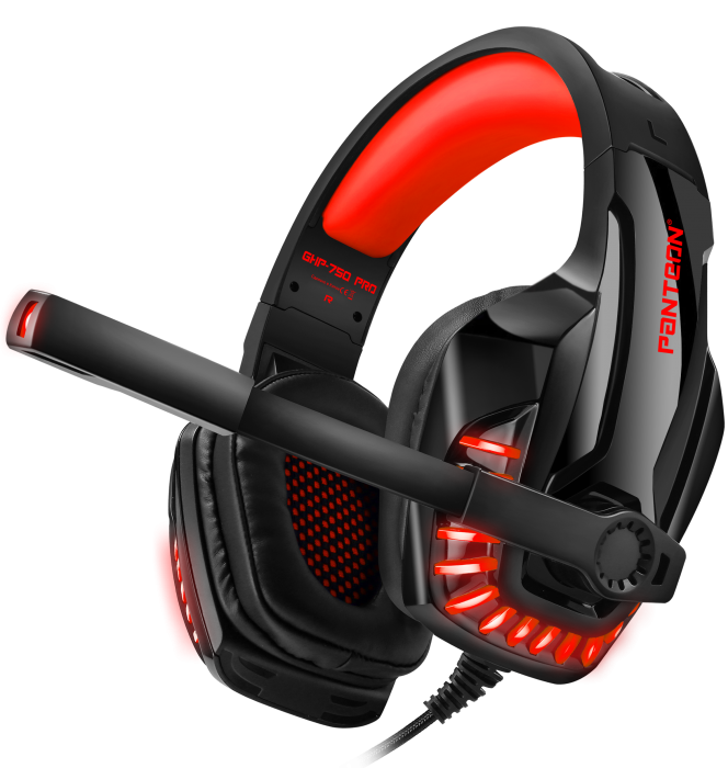 

Гарнитура PANTEON GHP-750 PRO , USB, черный/красный, GHP-750 PRO