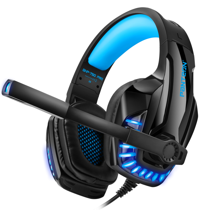 

Гарнитура PANTEON GHP-750 PRO, USB, черный/синий, GHP-750 PRO