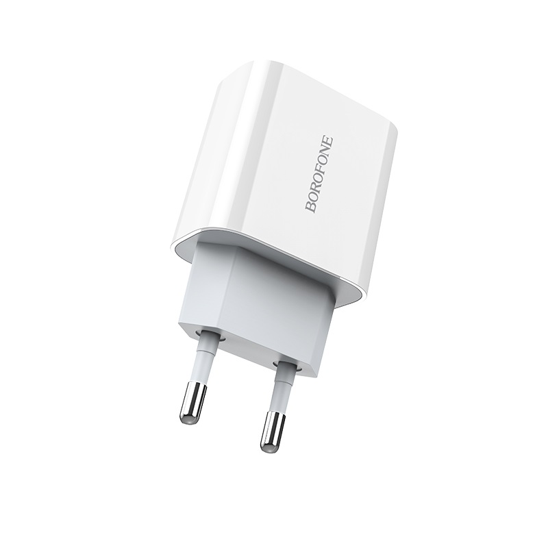 Сетевое зарядное устройство Borofone BA38A Speedy 18W, 1USB, USB type-C, Quick Charge, PD, 3A, белый (22683) - фото 1