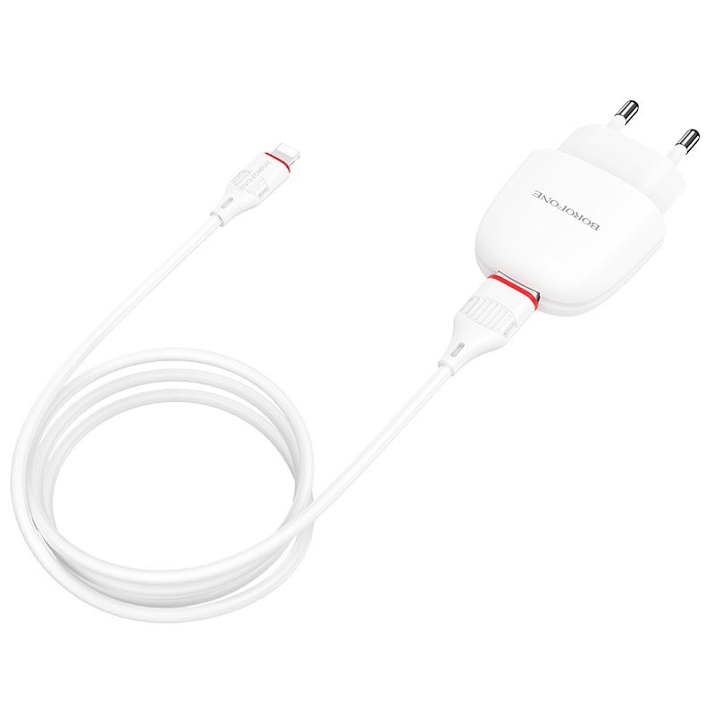 

Сетевое зарядное устройство Borofone BA49A Vast power, 1USB, 2.1A, белый (28432), Lightning 8pin, BA49A Vast power