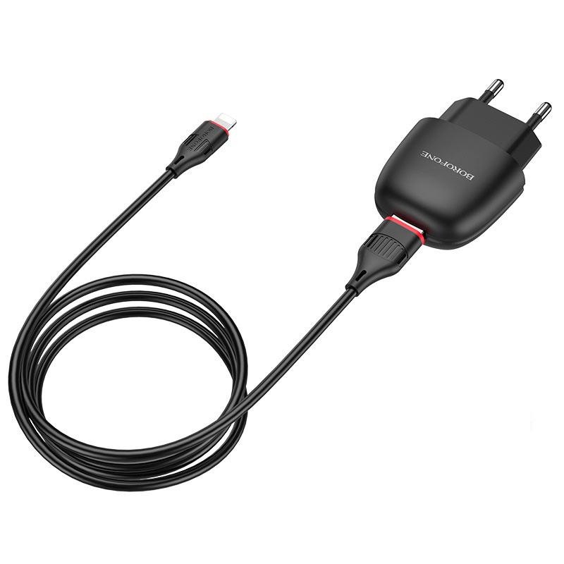 

Сетевое зарядное устройство Borofone BA49A Vast power, 1USB, 2.1A, черный (28425), Lightning 8pin, BA49A Vast power