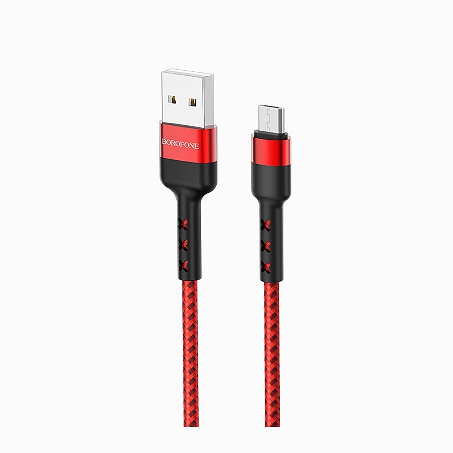 

Кабель USB-Micro USB, 2.4A, 1м, красный Borofone Advantage BX34, BX34