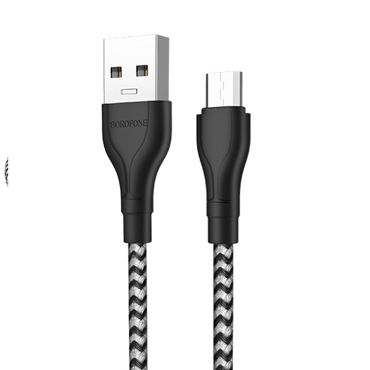 

Кабель USB-Micro USB, 1м, белый/черный Borofone Beneficial BX39, BX39
