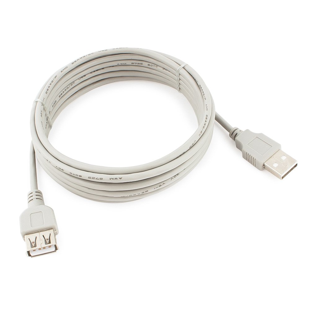 

Кабель USB 2.0(Am)-USB 2.0(Af), 3м, белый Cablexpert (CC-USB2-AMAF-10)