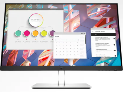 

Монитор 23.8" HP E24 G4 IPS, 1920x1080 (16:9), 250кд/м2, 5мс, 178°/178°, VGA, HDMI, DisplayPort, USB-Hub, черный/серебристый (9VF99AA), E24 G4
