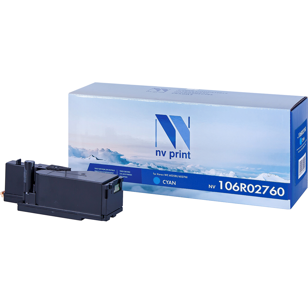 

Картридж лазерный NV Print NV-106R02760C (106R02760), голубой, 1000 страниц, совместимый для Xerox Phaser 6020/6022/WorkCentre 6025/6027