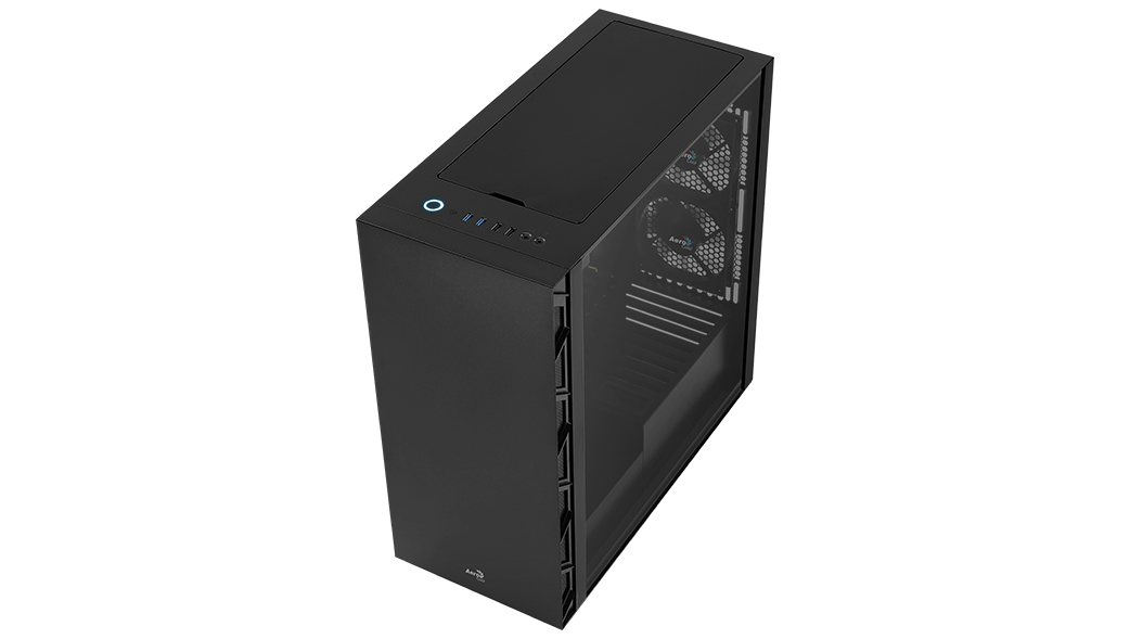 Корпус AeroCool Flo-G-Bk-v1 , ATX, Mid-Tower, 2xUSB 3.0, черный/белый, Без БП (4710562754131)