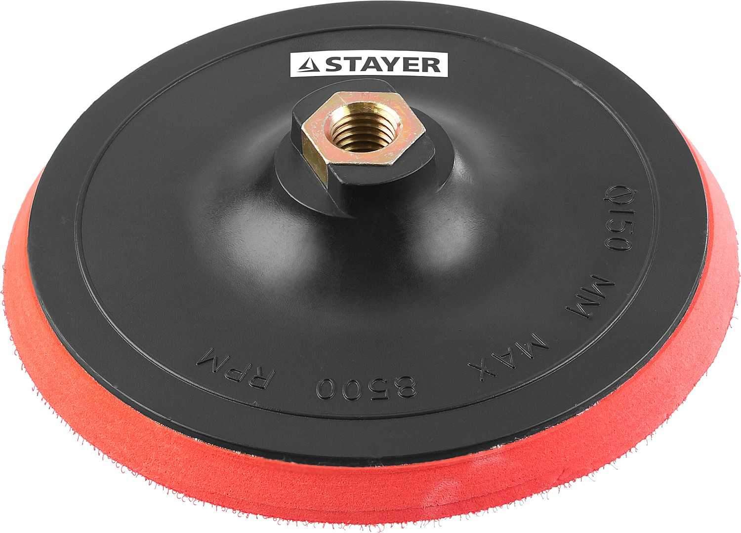 

Опорная тарелка Stayer MASTER, 15 см, пластиковая с мягкой вставкой, крепление (хвостовик): посадочная резьба М14, крепление оснастки: липучка (35744-150)