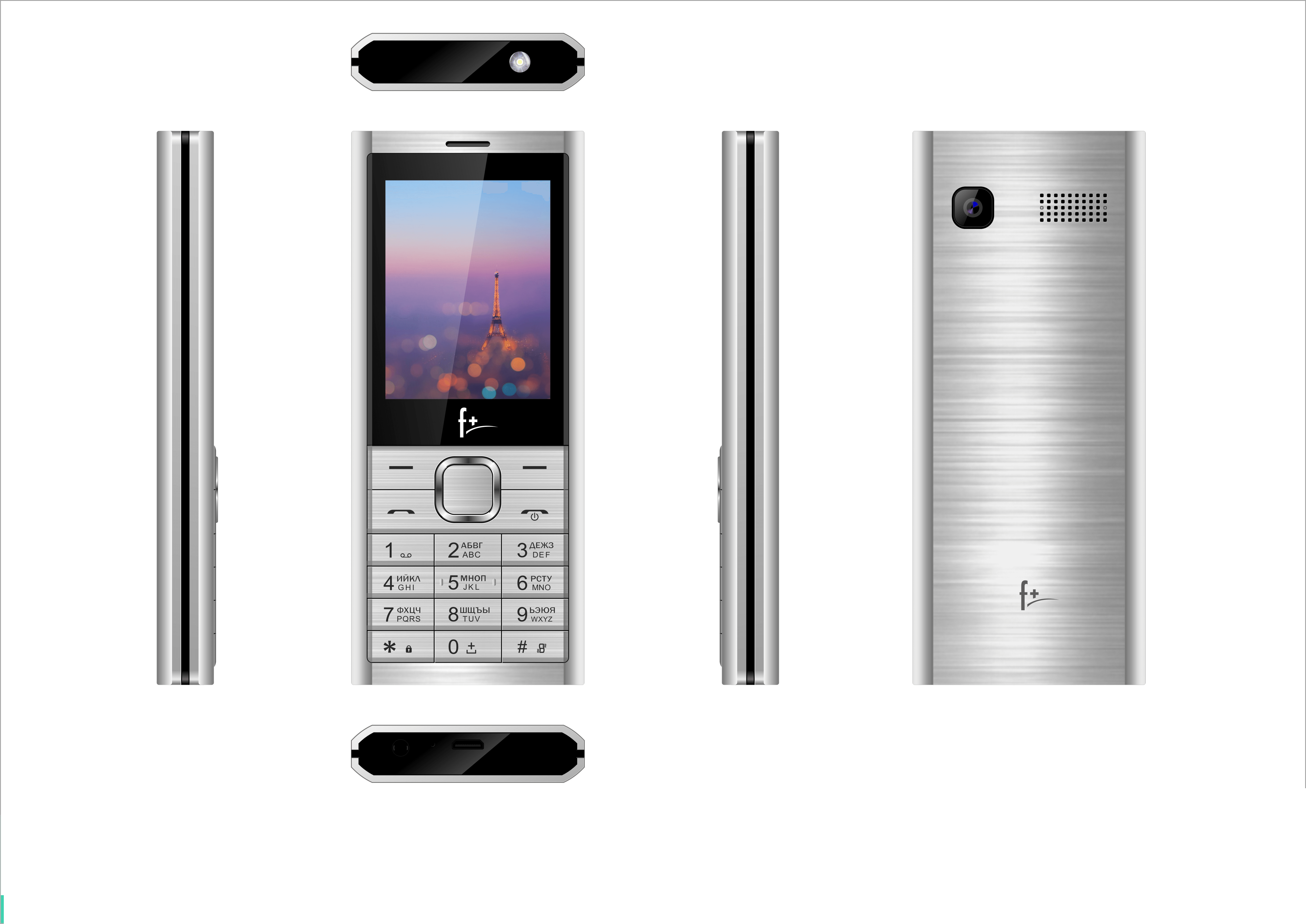 

Мобильный телефон F+ B241, 2.4" 320x240 TN, 32Mb RAM, 32Mb, BT, 1xCam, 2-Sim, 2500 мА·ч, micro-USB, серебристый, B241