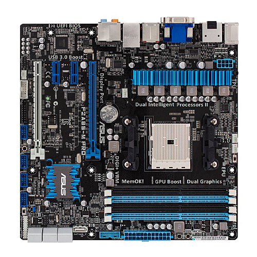 Материнская плата ASUS F2A85-M PRO, SocketFM2, AMD A85X, mATX