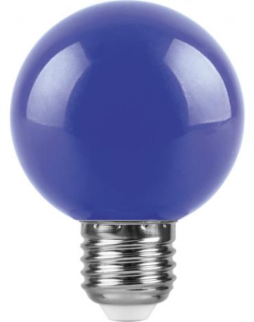 

Лампа светодиодная E27 шар/G60, 3Вт / синий, Feron LB-371 (25906), LB-371