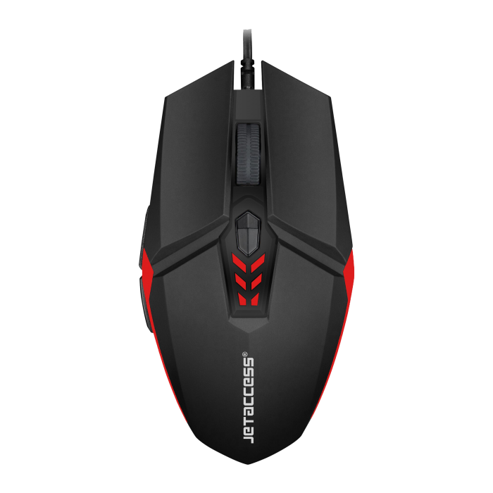 

Мышь проводная Jet.A OM-U58, 3200dpi, оптическая светодиодная, USB, черный/красный, OM-U58