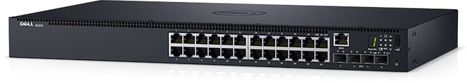 

Коммутатор DELL N1524, управляемый, кол-во портов: 24x1 Гбит/с, кол-во SFP/uplink: SFP+ 4x10 Гбит/с, установка в стойку (210-AEVX), N1524