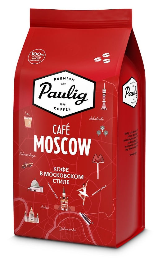 

Кофе в зернах Paulig Cafe Moscow 1кг, темная обжарка, 100% арабика (17504), Cafe Moscow