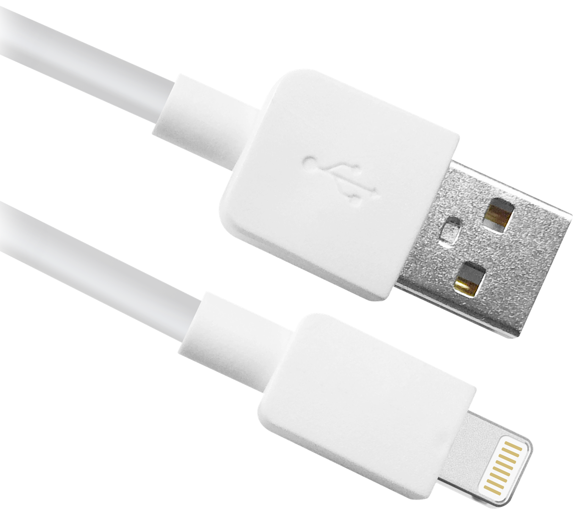 

Кабель USB-Lightning 8-pin, 1м, белый Defender ACH02-01L (87496), ACH02-01L