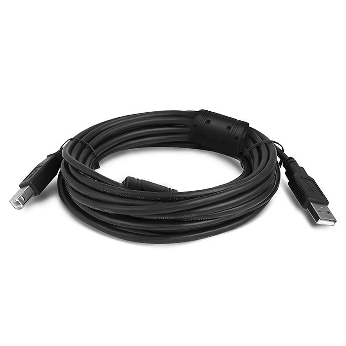 

Кабель USB 2.0(Am)-USB 2.0(Bm), экранированный, ферритовый фильтр, 1.8м, черный Sven (SV-015923), 0