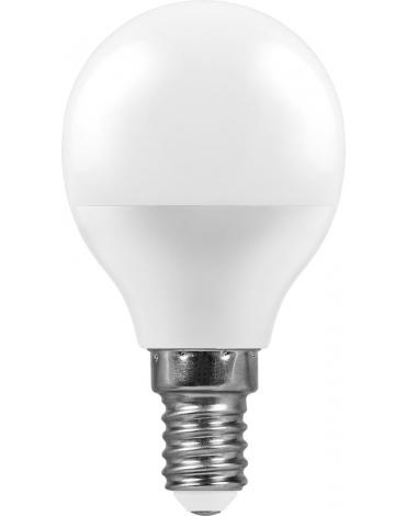Лампа светодиодная E14 шар/G45, 9Вт, 2700K / теплый свет, 730лм, Feron.PRO LB-1409 (38077)