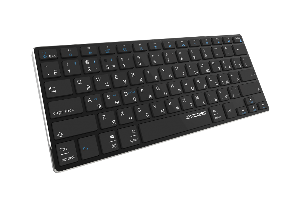 

Клавиатура беспроводная Jet.A SLIM LINE K2 BT, ножничная, Bluetooth, серый, SLIM LINE K2 BT