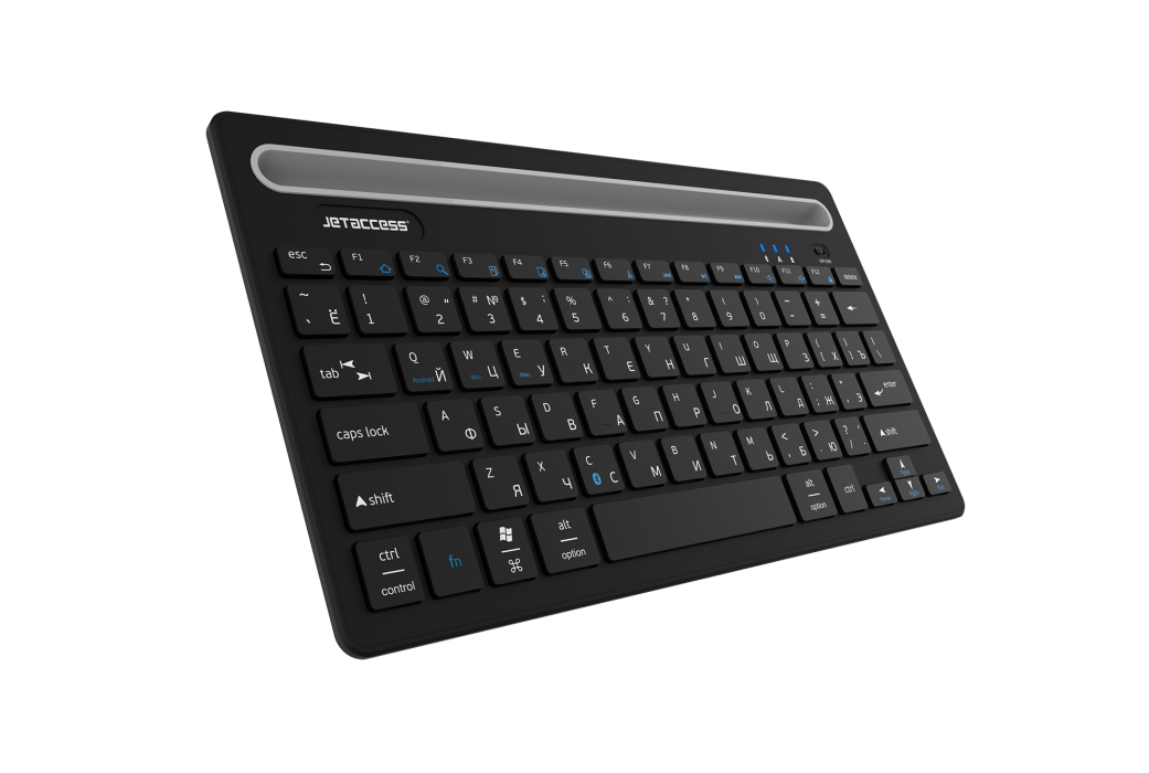 

Клавиатура беспроводная Jet.A SLIM LINE K3 BT, ножничная, Bluetooth, черный, SLIM LINE K3 BT