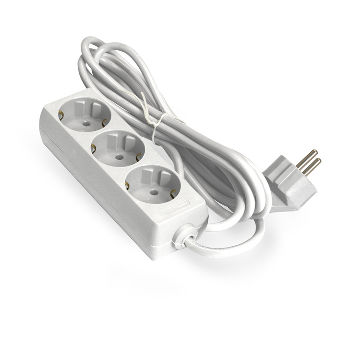 

Удлинитель ExeGate ECE-3-3W, 3-розетки, 3м, белый (EX285806RUS), ECE-3-3W