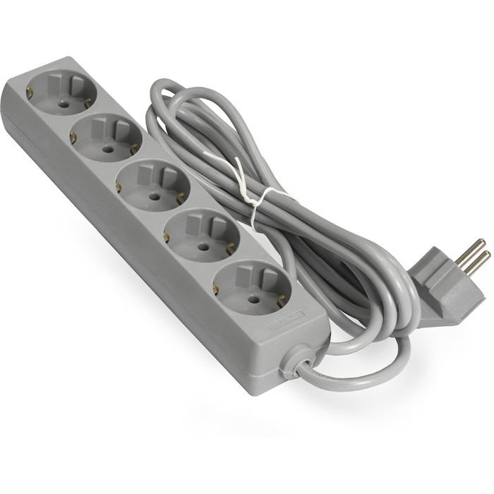 

Удлинитель ExeGate ECE-5-5G, 5-розеток, 5м, серый (EX285826RUS), ECE-5-5G