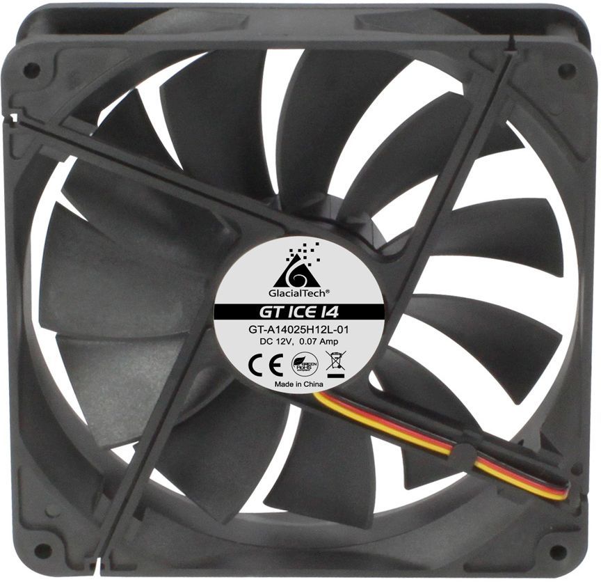 

Вентилятор GlacialTech GT ICE 14, 140 мм, 1000rpm, 23.4 дБ, 3-pin+4-pin Molex, 1шт (CF-14250HD0AC0001), GT ICE 14