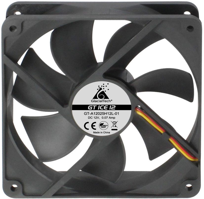 

Вентилятор GlacialTech GT ICE 12, 120 мм, 1000rpm, 19.3 дБ, 3-pin+4-pin Molex, 1шт (CF-12250HD0AC0001), GT ICE 12