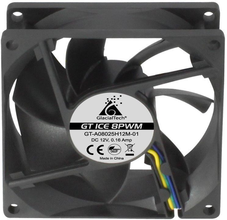 

Вентилятор GlacialTech GT ICE 8PWM, 80 мм, 2300rpm, 29.9 дБ, 4-pin PWM, 1шт (CF-8025WHD0AC0001), GT ICE 8PWM