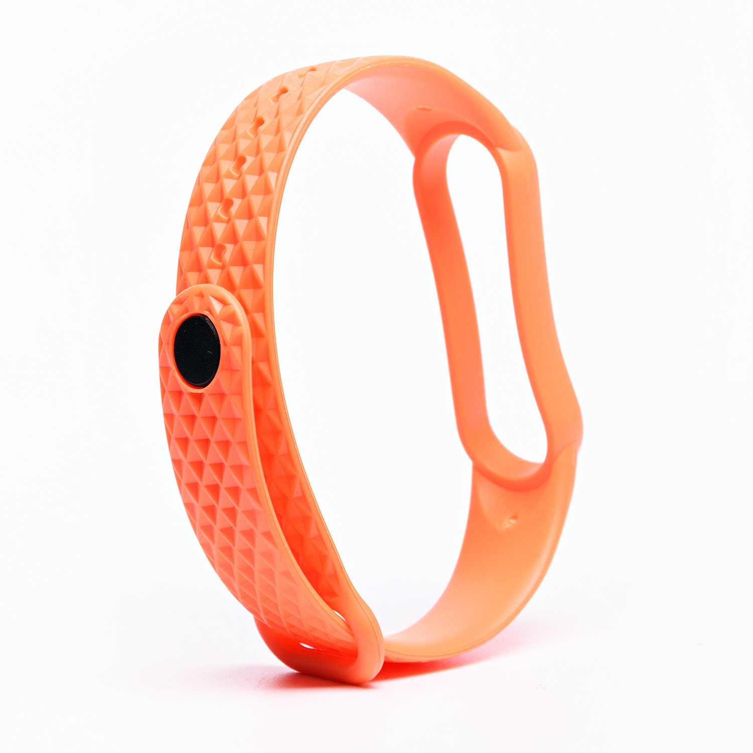 

Ремешок для Xiaomi Mi Band 3/4/5, силиконовый Рельеф, оранжевый (121966)