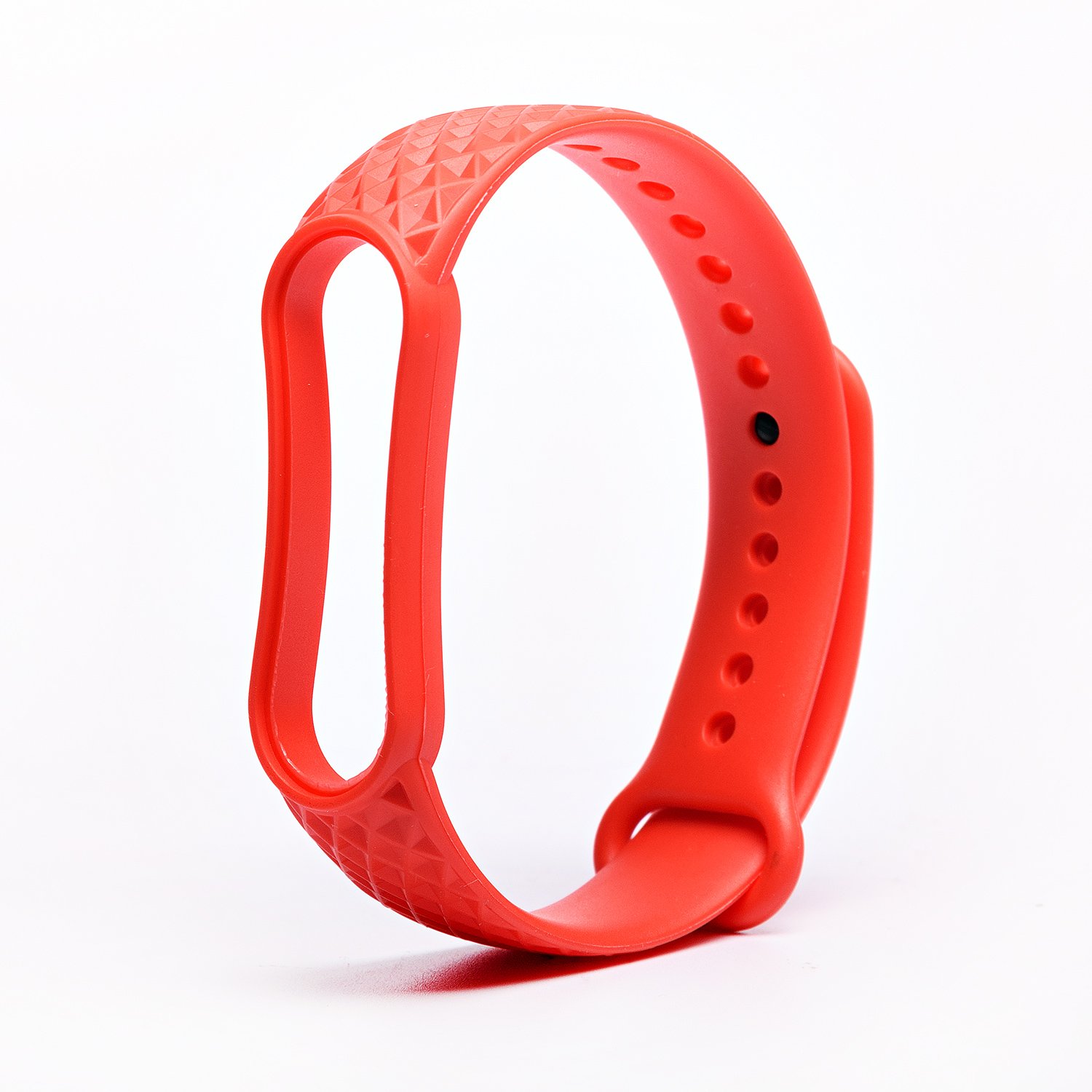 

Ремешок для Xiaomi Xiaomi Mi Band 3/4/5, силиконовый Рельеф, красный (121970)