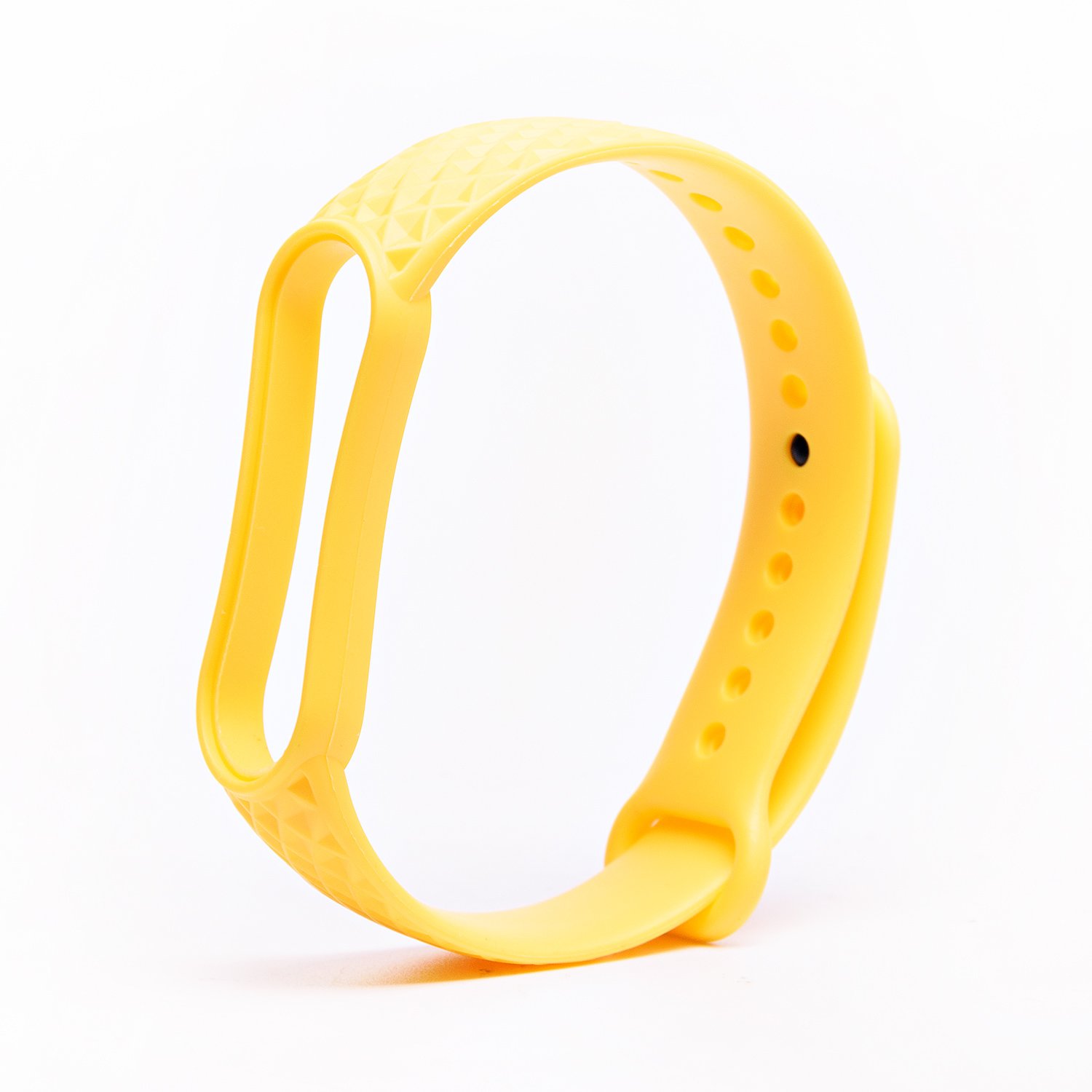 

Ремешок для Xiaomi Mi Band 3/4/5, силиконовый Рельеф, желтый (121967)