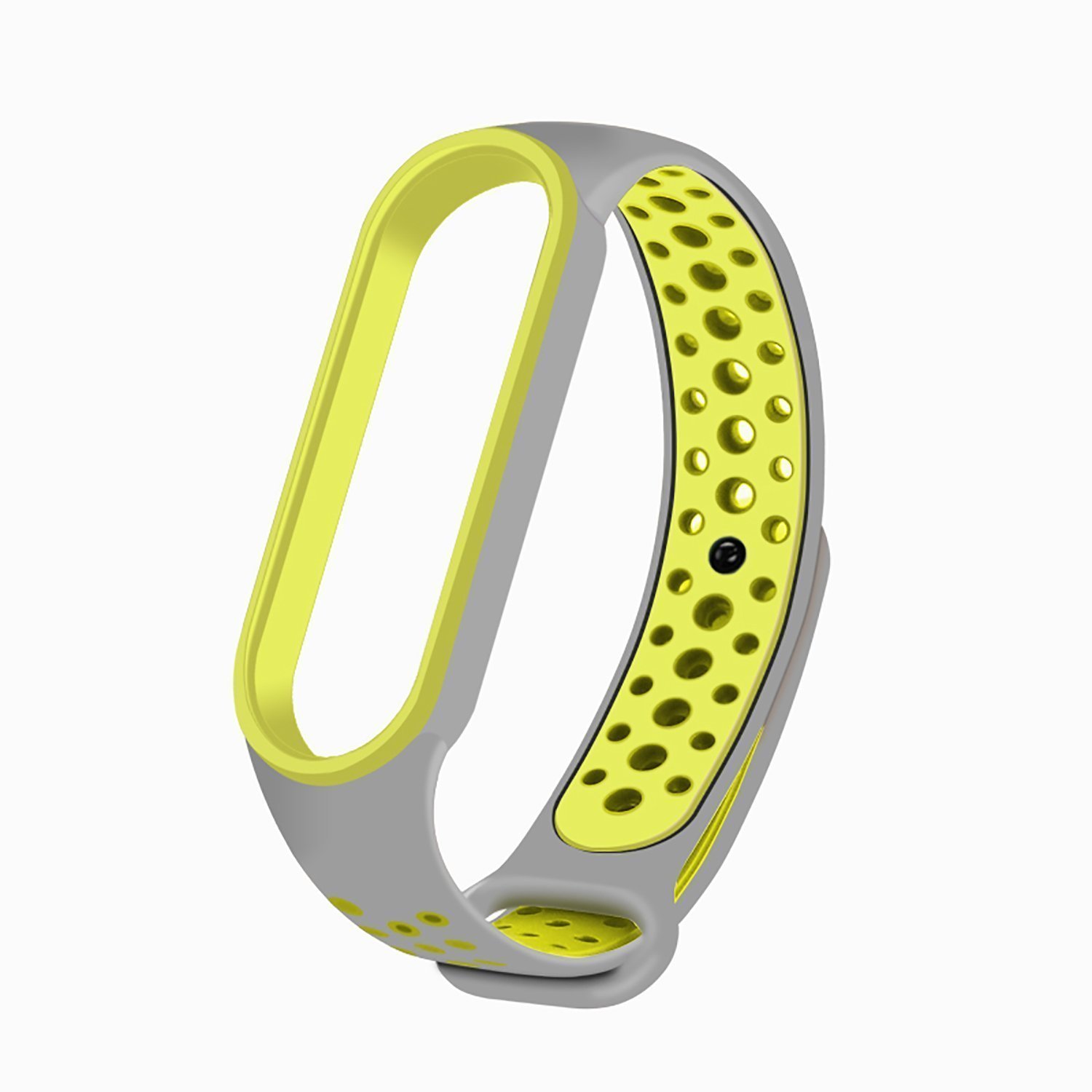 Ремешок для Xiaomi Mi Band 3/4/5, серый/зеленый