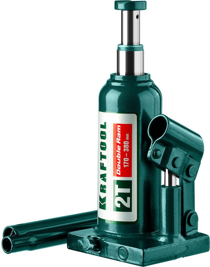 Домкрат Kraftool Double Ram, 2 т, 17 см-38 см