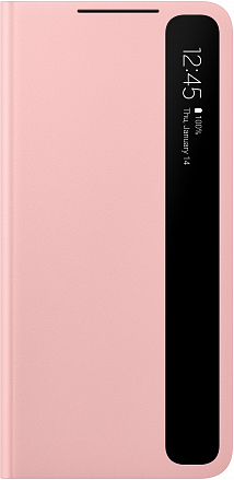 

Чехол-книжка Samsung Smart Clear View Cover для смартфона Samsung Galaxy S21+, полиуретан, розовый (EF-ZG996CPEGRU)