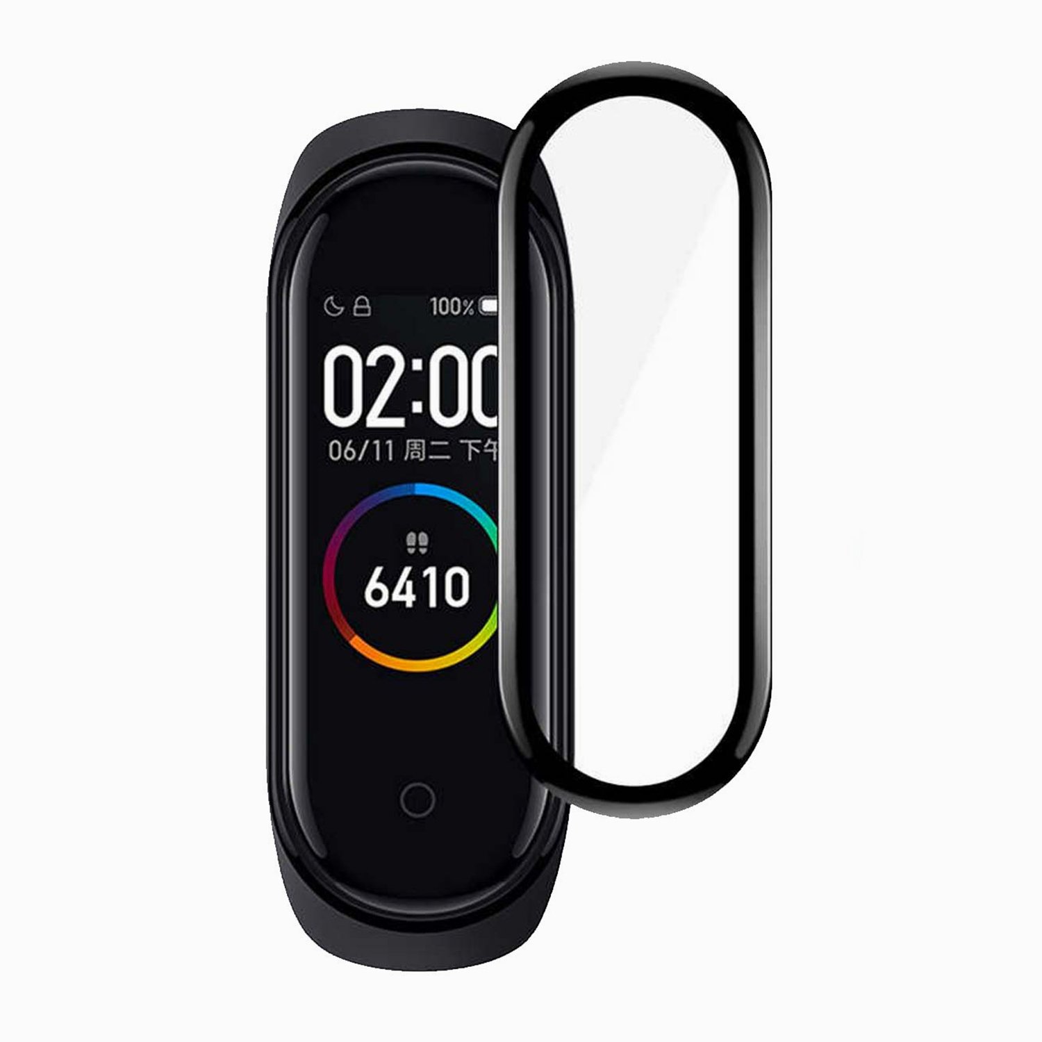 Защитная пленка Polymer nano для Xiaomi Mi Band 4, силиконовая, матовая, с черной рамкой (120955)