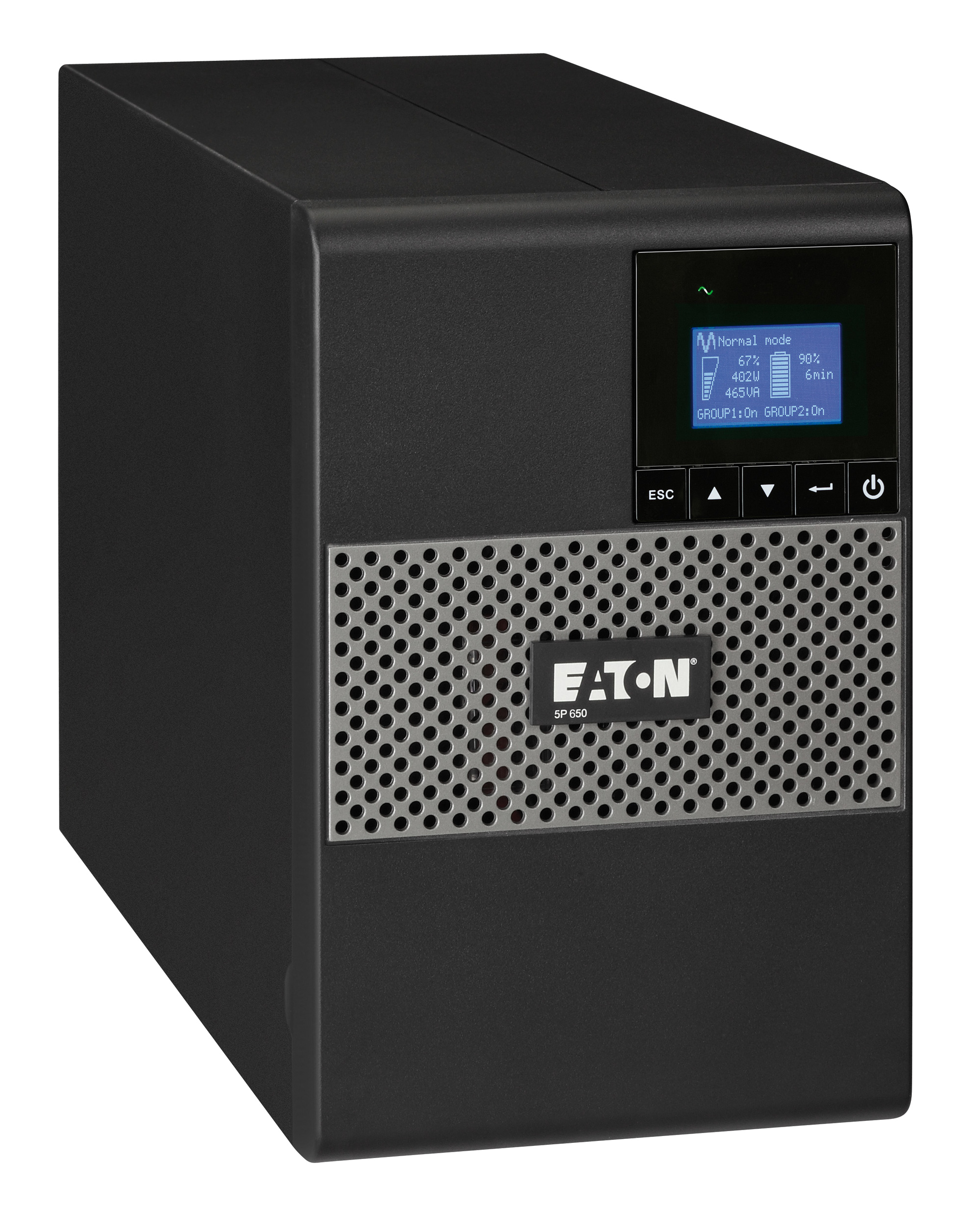 

ИБП Eaton 5P 650i, 650VA, 420W, IEC, розеток - 4, USB, черный (5P650i), 650i