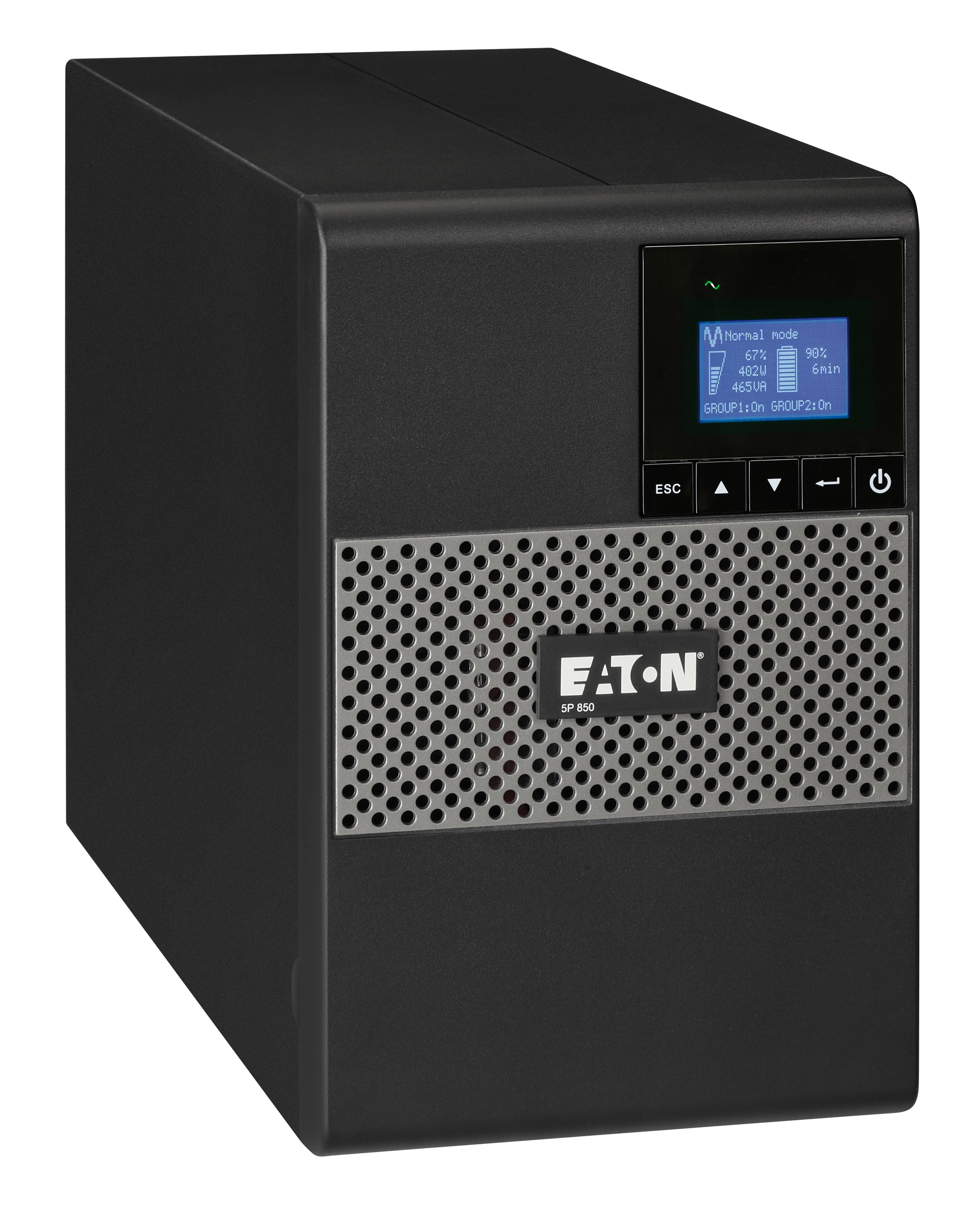 

ИБП Eaton 5P 850i, 850VA, 600W, IEC, розеток - 6, USB, черный (5P850i), 850i