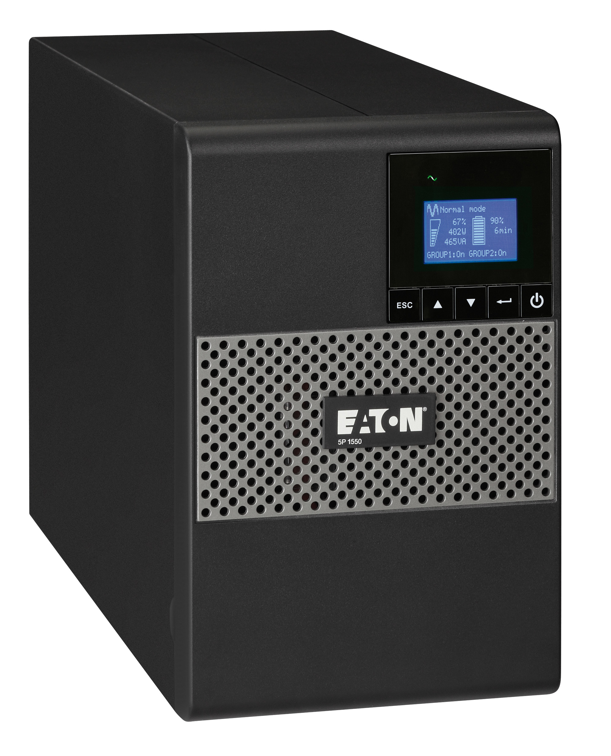 

ИБП Eaton 5P 1550i, 1550VA, 1100W, IEC, розеток - 8, USB, черный (5P1550i), 1550i